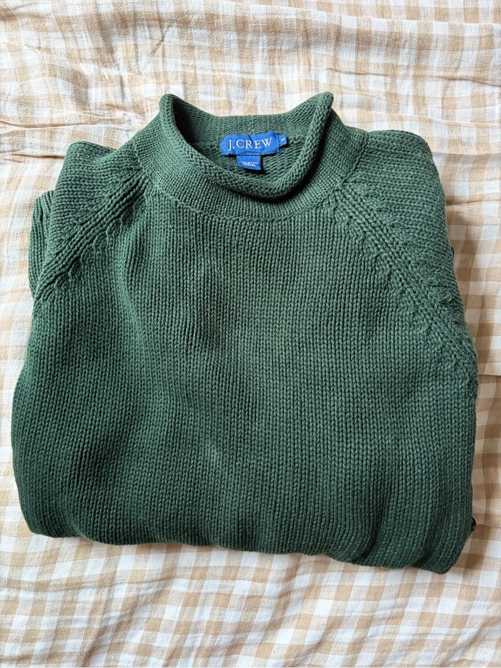 J. Crew Vintage Rollneck Green Knit Sweater